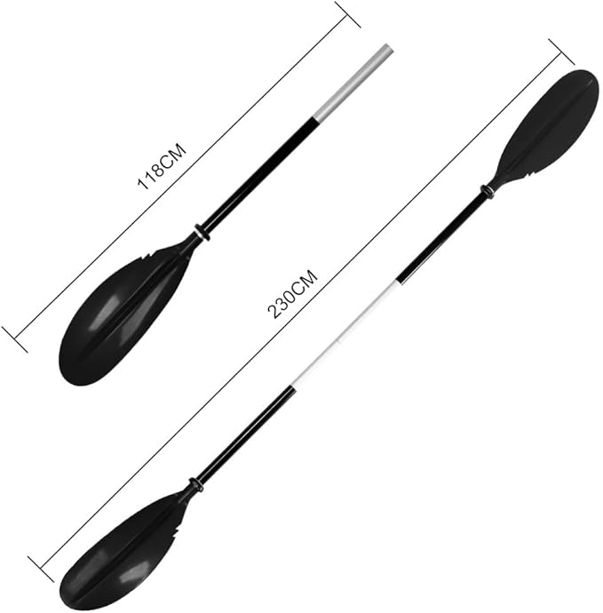 Kayak Paddle - Adjustable 2 Pieces Aluminum Alloy Shaft with Glass Fiber Blade for Surfing,Oar Fishing Easy Packable Travel-StrideForce Fitness