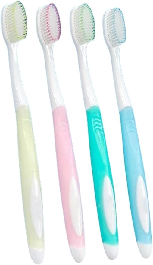 Soft-bristled Toothbrush‌ (Regular Size Head) with Box,Designed with Cone-Shaped bristles for periodontal Disease,Suitable for Sensitive Teeth and Gum Recession【Colour Vary, 12 Count】