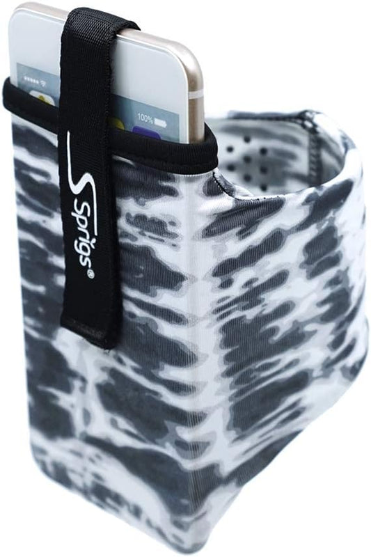 Sprigs Phone Armband Sleeve for iPhone 14, 13, 12, 11, X Galaxy Z, S22, S21, S20 Google Pixel 7, 6, 5. The Lightest & Most Comfortable Running Armband, Stretches to Fit All Phones with Case for Women & Men-StrideForce Fitness