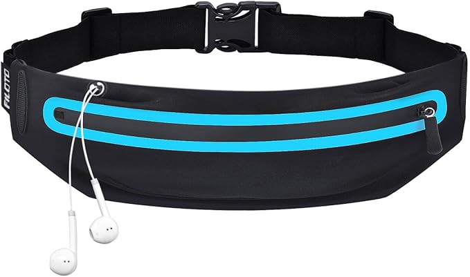 Running Belt Fanny Pack, Running Waist Pack for Women & Men USA Patented Hands-Free Reflective Runner Pouch Belt Fitness Workout Bag No-Bounce Adjustable Sport Travel Fanny Pack Cell-StrideForce Fitness