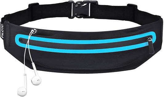 Running Belt Fanny Pack, Running Waist Pack for Women & Men USA Patented Hands-Free Reflective Runner Pouch Belt Fitness Workout Bag No-Bounce Adjustable Sport Travel Fanny Pack Cell-StrideForce Fitness