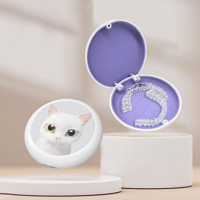 100PCS Aligner and Retainer Case without Mirror, Custom Personalized Logo Orthodontic Mouth Guard Case Customized with Any Image Logo and Text for Gift Business Logo