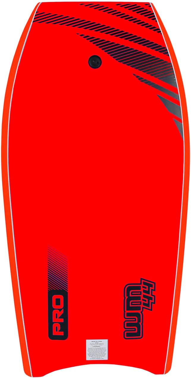 44 inch Body Board Ultimate Wavemaster Pro Bodyboard, Super EPS Core with Pro Quality Wrist Leash-StrideForce Fitness