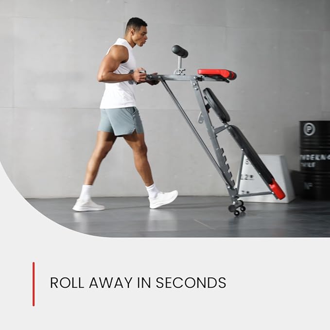 Finer Form Multi-Functional FID Weight Bench for Full All-in-One Body Workout – Hyper Back Extension, Roman Chair, Adjustable Ab Sit up Bench, Incline Decline Bench, Flat Bench-StrideForce Fitness