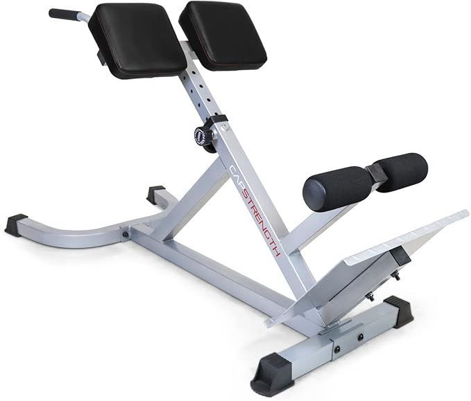 CAPHAUS 45 Degree Roman Chair Glutes Hamstring Workout Equipment for Muscle Strength Training Fitness, with Dip Station, Adjustable Hyperextension Ab Bench, Multi-Functional Back Machines-StrideForce Fitness