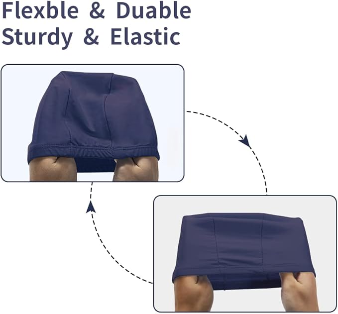 2pcs Cloth Swim Caps for Both Women & Men & Kids Fabric Durable Non-Waterproof Elastic Swimming Pool Cap Bathing Cap for Long and Short Hair-StrideForce Fitness
