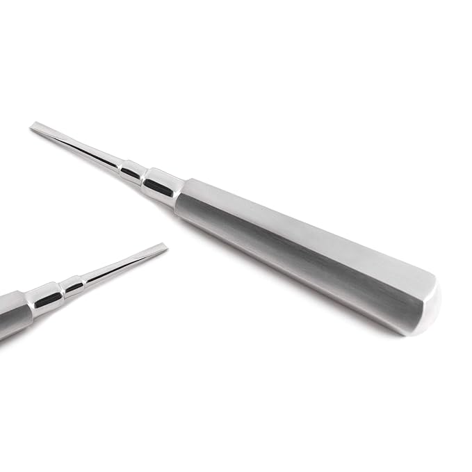 MEDSPO Professional Dental Instruments Osteotome Periotome Luxating Elevator Implant | Orthodontic PDL Teeth | Surgical Root Extraction Spreading (Coupland Root Elevator Set Of 3)