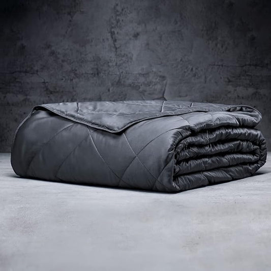 LUXOME Lightweight Blanket | 100% Rayon (Viscose) from Bamboo Fabric & Fill | Full/Queen - 86"x92" | Super Soft | Thermal-Regulating | Charcoal-StrideForce Fitness