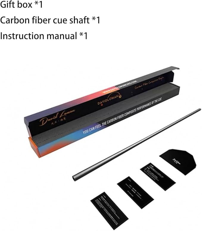 29.13" /Radial Wavy 3/8-10 3/8-11 3/8-14 Uni-Loc 5/16-18 Carbon Pool Cue Single Shaft, Low Deflection Technology, Ultra-Smooth, pro Taper, Easy to Control-StrideForce Fitness