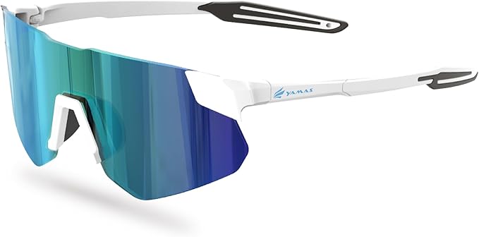 YAMAS Sport Sunglasses for Mens Womens, Wrap around Sunglasses, Non-Slip Nose Pads for Climbing and Running, UV400 Protection-StrideForce Fitness