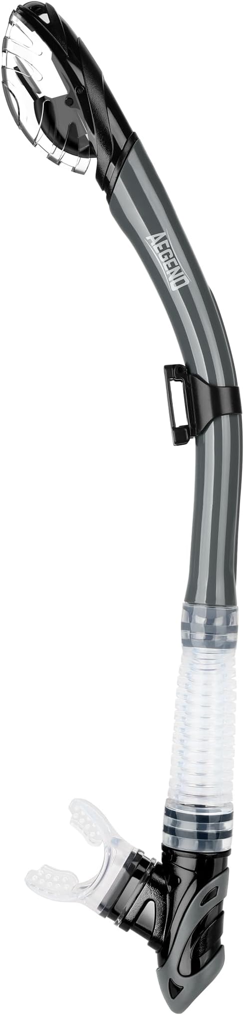 Aegend Dry Snorkel, Dive Mask Easy-Breath Free Diving Snorkel for Snorkeling Scuba Diving Freediving Swimming, with Top Dry Valve and Food-Grade Silicone Mouthpiece-StrideForce Fitness