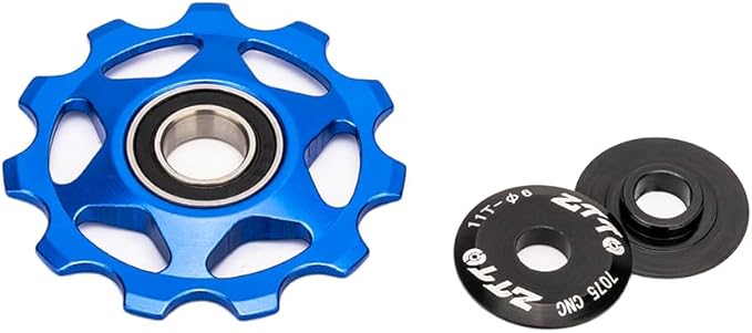 ZTTO Guide Pulley Bike Rear Derailleur Pulley Wheels, Colorful Aluminum Alloy 11T 13T CNC Road Bike Guide Roller Bicycle Derailleur 4mm 5mm 6mm for MTB, Road Bike-StrideForce Fitness