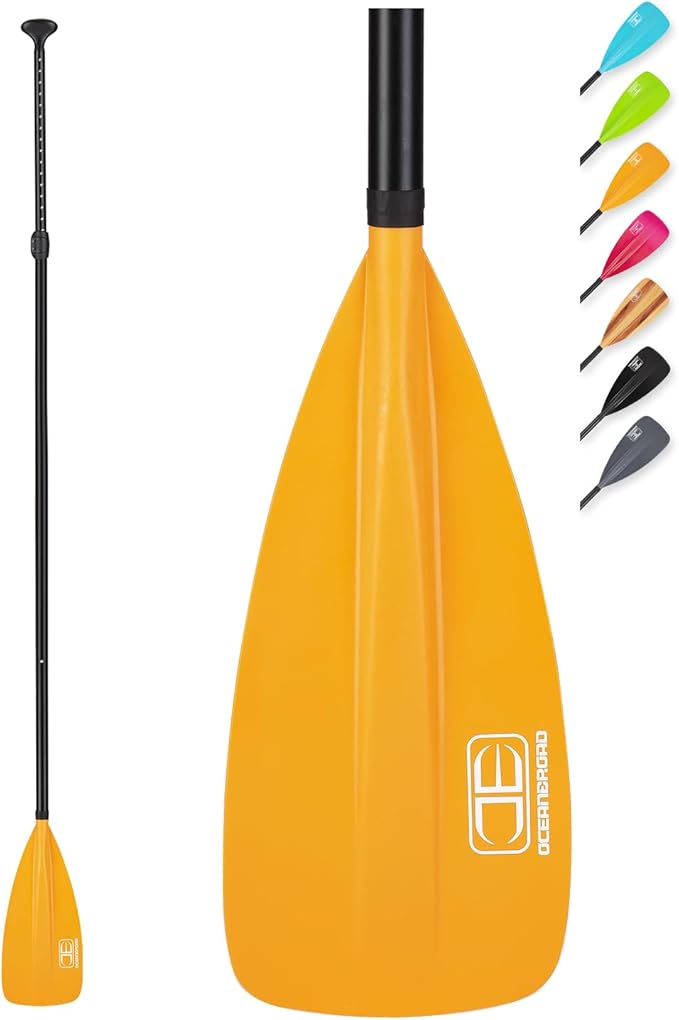 OCEANBROAD SUP Paddle - Adjustable Stand-Up Paddle for Paddleboard Kayak, Adjustable Aluminum Alloy Shaft with Reinforced Nylon Blades-StrideForce Fitness