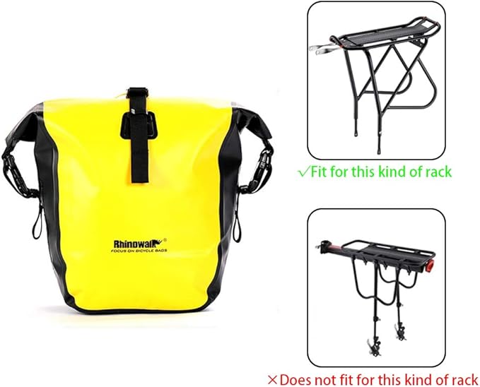 Rhinowalk Bike Bag Waterproof Bike Pannier Bag,(for Bicycle Cargo Rack Saddle Bag Shoulder Bag Laptop Pannier Rack Bicycle Bag Professional Cycling Accessories)-StrideForce Fitness