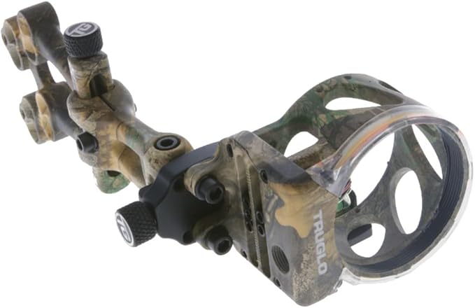 TRUGLO VEROS 5-Pin Durable Ultra-Bright Lightweight Micro-Adjustable Archery Hunting Bow Sight with Decreasing Diameter Pins Design & Large Circular Field of View - for Right & Left-Handed Shooters-StrideForce Fitness