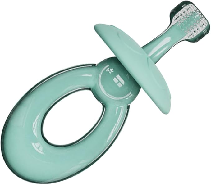 Silicone 3D Toothbrush for, Soft Training Toothbrush for Oral Cleaning, Tongue Cleaner, Light Blue, OPP Bag Packaging, Suitable for Dental Care