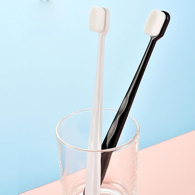 IMIKEYA Soft Micro-Nano Toothbrush 4Pcs Set with Flat Wave Heads, Ultra-Soft Bristles for Sensitive Gums, Household Oral Care Tool for Adults and Maternal Use