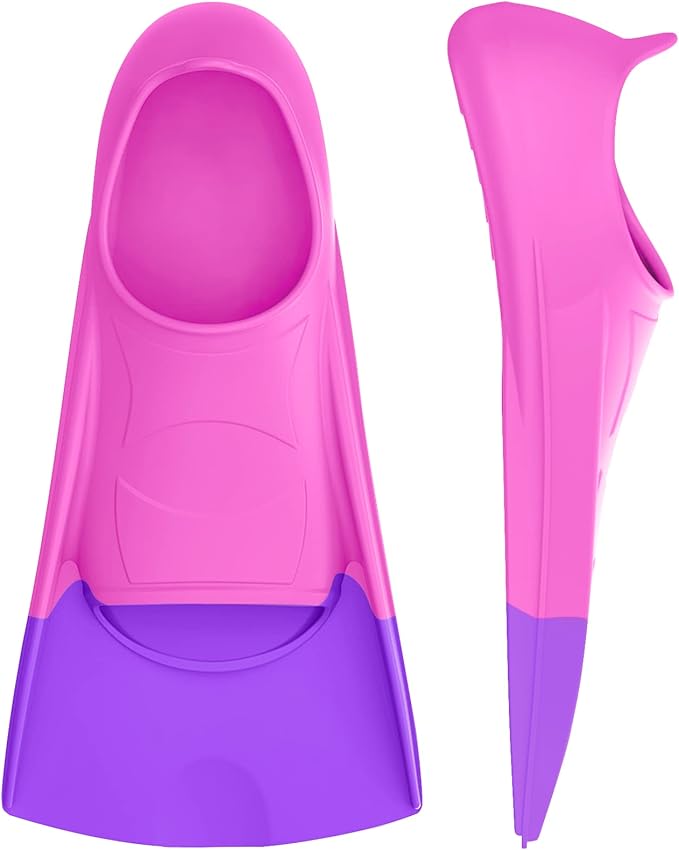 Gintenco Swim Fins, Kids Swim Training Fins for Lap Swimming, Travel Size Flippers with Mesh Bag, Silicone Swimming Fins for Kids Teens Adults Women Men-StrideForce Fitness