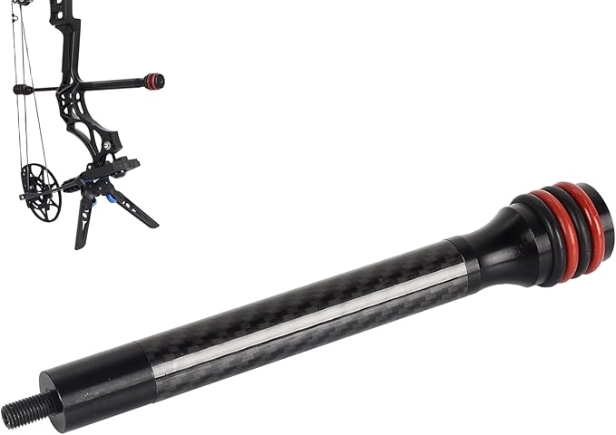 Archery 6″/8″ Bow Stabilizer- Carbon Fiber Bow Balance Bar with Damping System for Compound/Recurve Bow Hunting Archery Accessory Equipment-StrideForce Fitness