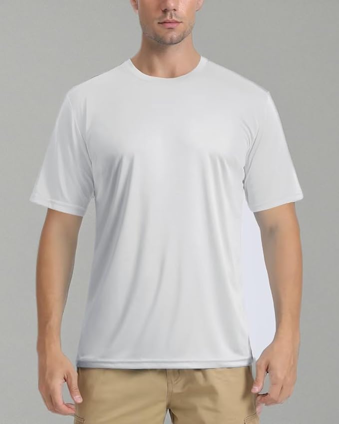 Boladeci Men's Swim Shirt Short Sleeve UPF 50+ Sun Protection SPF UV Moisture Wicking Lightweight Quick Dry Rash Guard-StrideForce Fitness