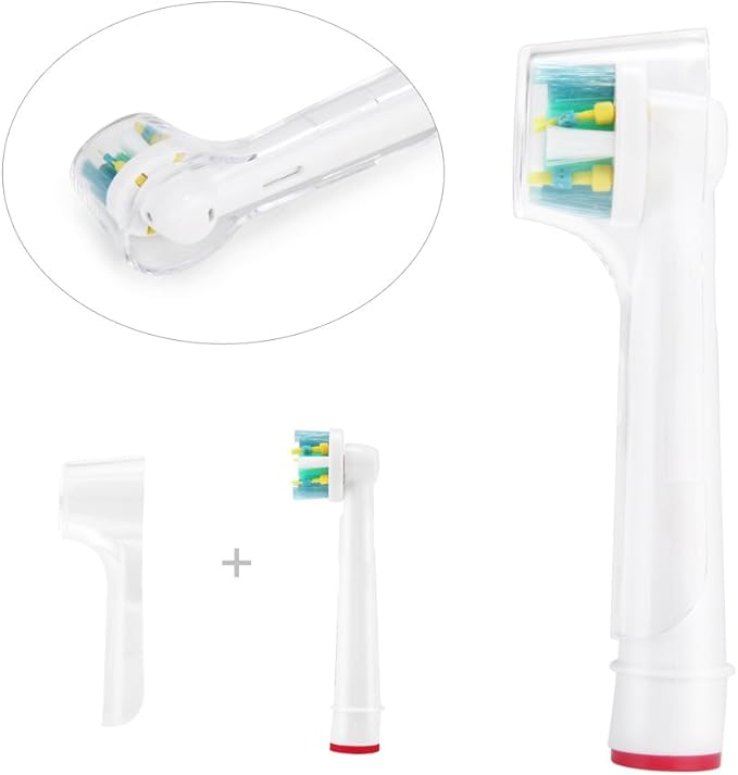 Toothbrush Replacement Heads Refill for Oral Electric Toothbrush Pro 1000 Pro 3000 Pro 5000 Pro 7000 Vitality Floss Action,8 Count with Covers