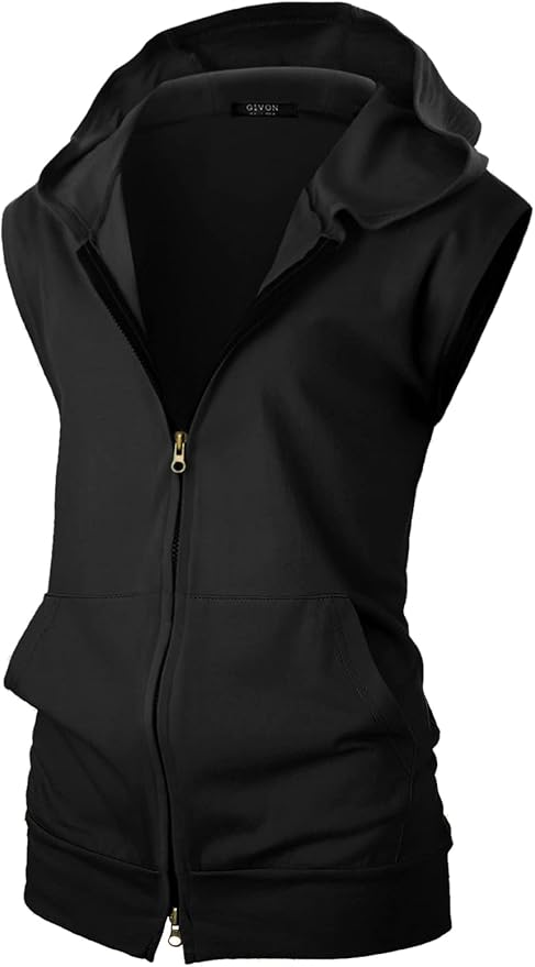 GIVON Women's Lightweight Hooded Vest Sleeveless 1/4 Zip Pullover Casual Hoodie Sweatshirt with Pockets