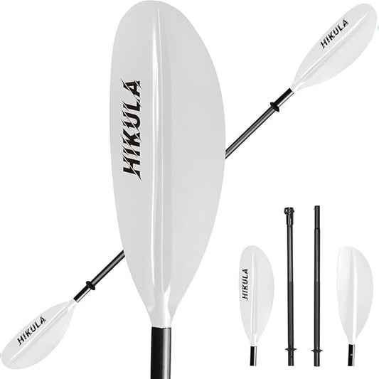 Kayak Paddle 4 Pieces Aluminum Shaft and PP Blade Floating 86.6in/220cm, 90.5inch/230cm Lightweight Oars-StrideForce Fitness