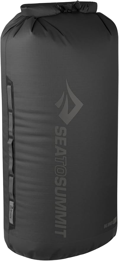 Sea to Summit Big River Dry Bag, Heavy-Duty Dry Storage, 65 Liter, Jet Black-StrideForce Fitness