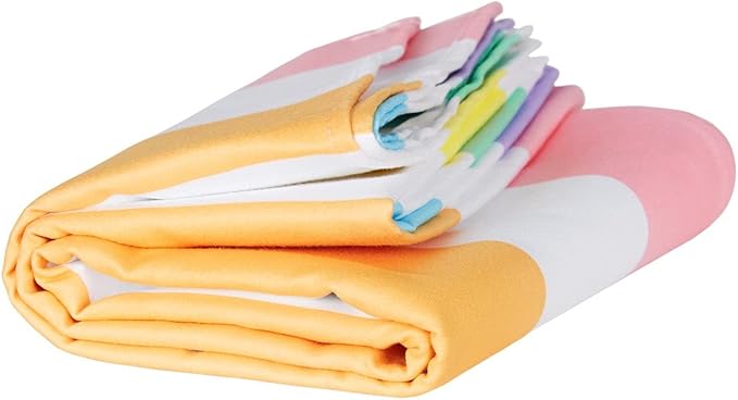 Dock & Bay Beach Towel - Quick Dry, Sand Free - Compact, Lightweight - 100% Recycled - Includes Bag - Summer - Unicorn Waves - Extra Large (200x90cm, 78x35)-StrideForce Fitness