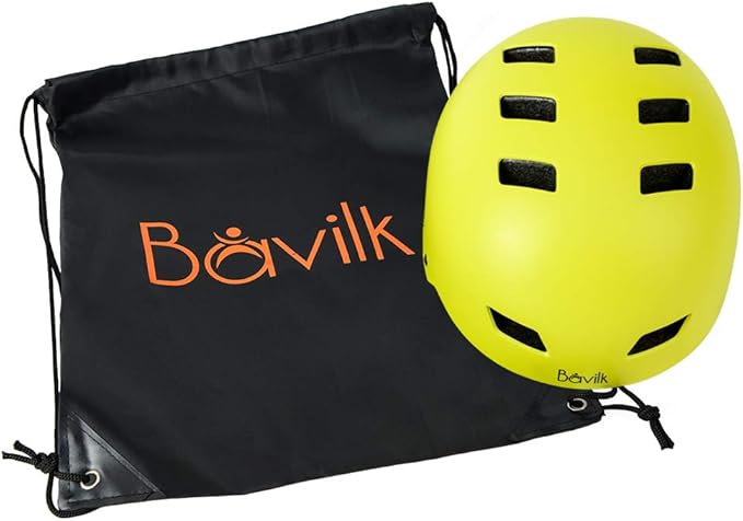 Bike Helmet 3 Sizes for Teenager Kids Youth Adults,Bavilk Skateboard Helmet Adjustable Multi-Sport Bicycle Cycling Scooter Roller Skate Inline Skating Rollerblading for Girls Boys Women Men Teen-StrideForce Fitness