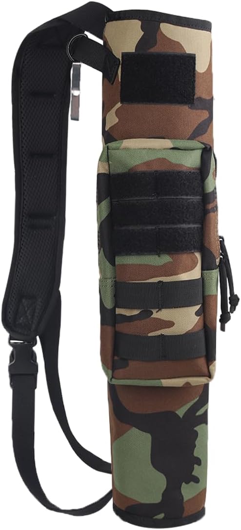 KRATARC Archery Lightweight Back Arrow Quiver Dual Use Foldable Compact Hip Arrows Bag with Molle System Pocket Hanged for Target Shooting Hunting-StrideForce Fitness