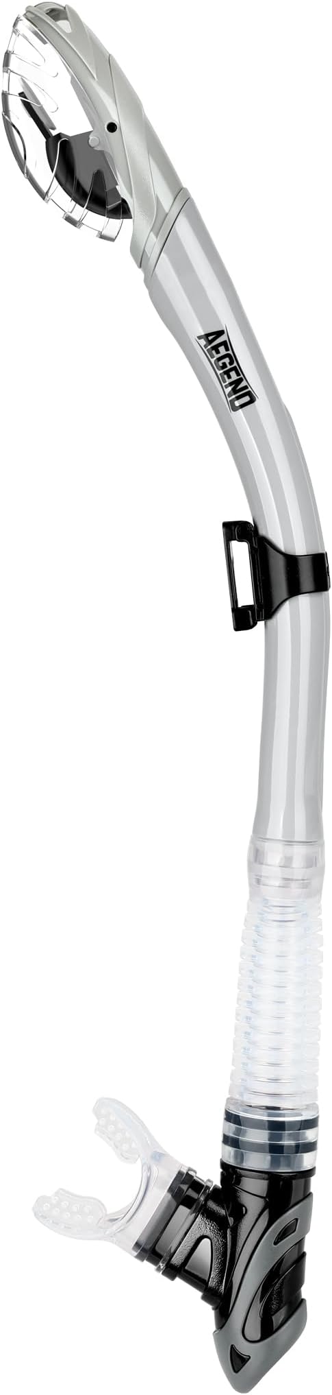 Aegend Dry Snorkel, Dive Mask Easy-Breath Free Diving Snorkel for Snorkeling Scuba Diving Freediving Swimming, with Top Dry Valve and Food-Grade Silicone Mouthpiece-StrideForce Fitness