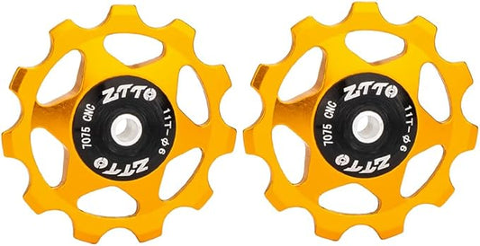 ZTTO Guide Pulley Bike Rear Derailleur Pulley Wheels, Colorful Aluminum Alloy 11T 13T CNC Road Bike Guide Roller Bicycle Derailleur 4mm 5mm 6mm for MTB, Road Bike-StrideForce Fitness