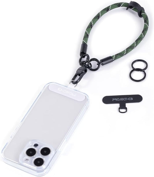 project-cb Phone Wrist Strap 1,Tether Tab 2,Phone Wristlet,Lanyard Wrist Strap,Key Holder,KeyChain,KeyRing×2(Green)-StrideForce Fitness