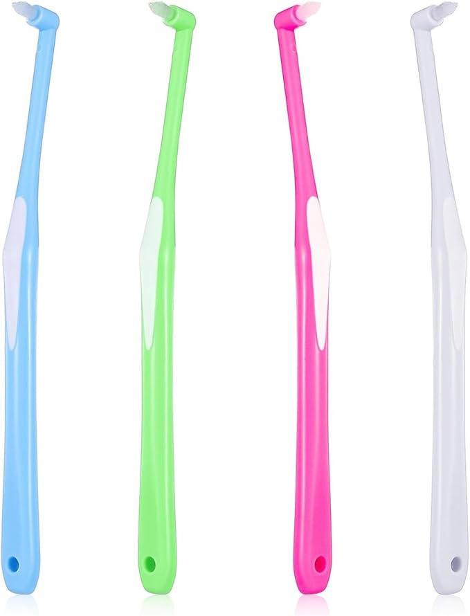 Pack of 4 Soft Bristles Interdental Brushes for Orthodontic Brace Care and Hard to Reach Teeth Sensitive Teeth Brush