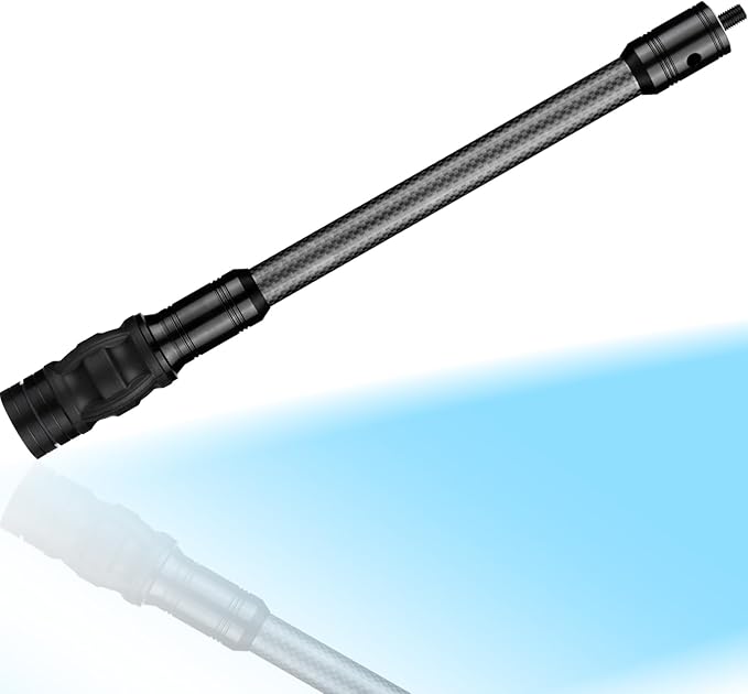 Archery Bow Stabilizer for Compound Bow, Carbon Fiber Bow Balance Bar, Damping System and Weights Kit, 6/8/10/12/in-StrideForce Fitness