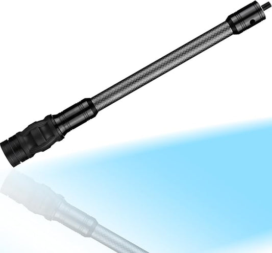 Archery Bow Stabilizer for Compound Bow, Carbon Fiber Bow Balance Bar, Damping System and Weights Kit, 6/8/10/12/in-StrideForce Fitness