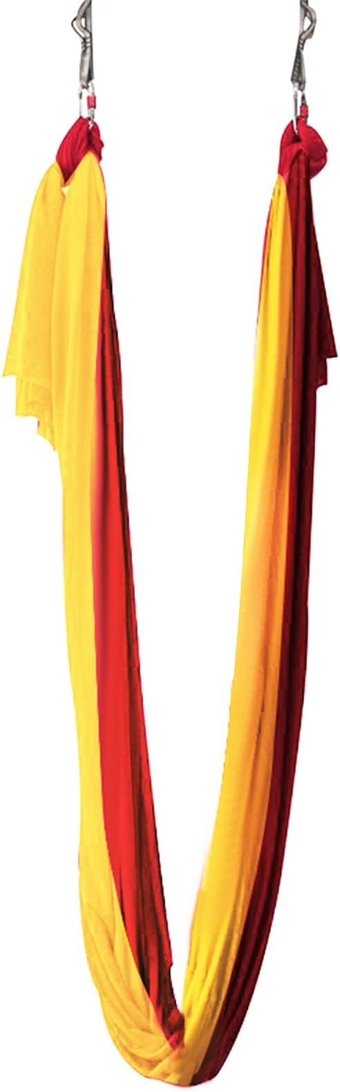 Aerial Yoga Hammock L:5M W:2.8M 5.5 Yards Aerial Pilates Silk Yoga Swing Set with 2000 Ibs Load Include Daisy Chain, Pose Guide-StrideForce Fitness