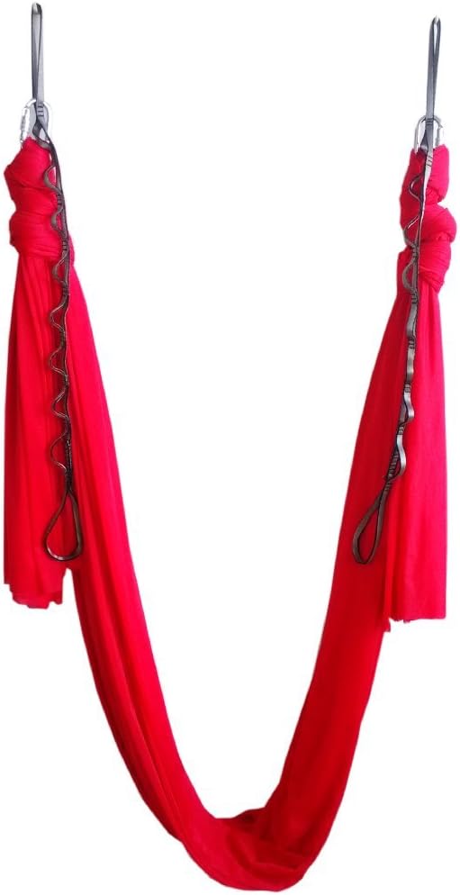 Aerial Yoga Hammock 5.5 Yards Yoga Swing Pilates Silk Home Gym Fitness Include hardware,Daisy Chain, Pose Guide-StrideForce Fitness