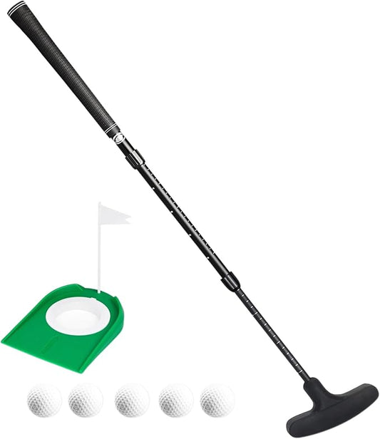 Golf Putter - Golf Putters for Men Right Handed Golfers or Left Handed Golf Putter for Kids and Womens Mini Golf Clubs Set - Two-Way Adjustable Length putters with 5 Golf Practice Ball-StrideForce Fitness