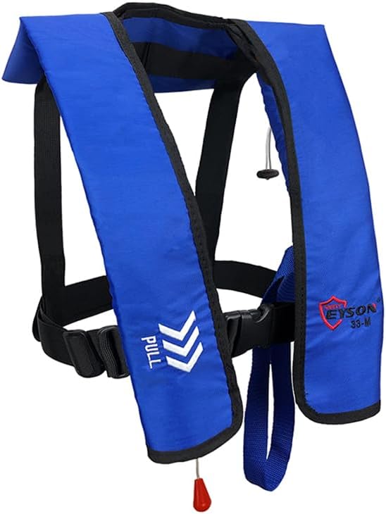 Manual Inflatable Life Jacket|Life Vest for Adults|PFD Low Profile|Supports up to 330 lbs(YSH700)-StrideForce Fitness