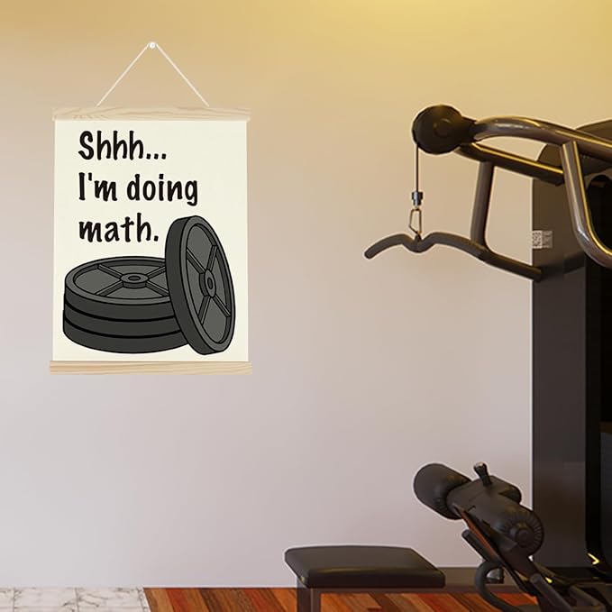 Gym Motivational Posters Funny College Dorm Posters Gifts for Guys Girls Friends I'm Doing Math Gym Flag Wall Art Decor Sign for Home Gym Bedroom Office-StrideForce Fitness