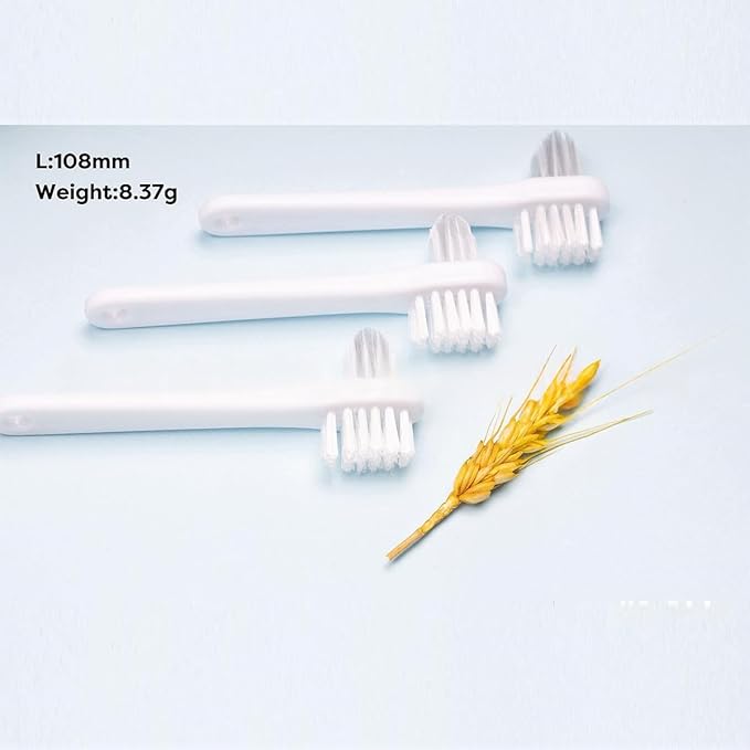 2 Pack Denture Toothbrush Set, Braces & Mouth Guards (Blue/White), Dual Head Hard Bristle Denture Brush for Cleaning False Teeth