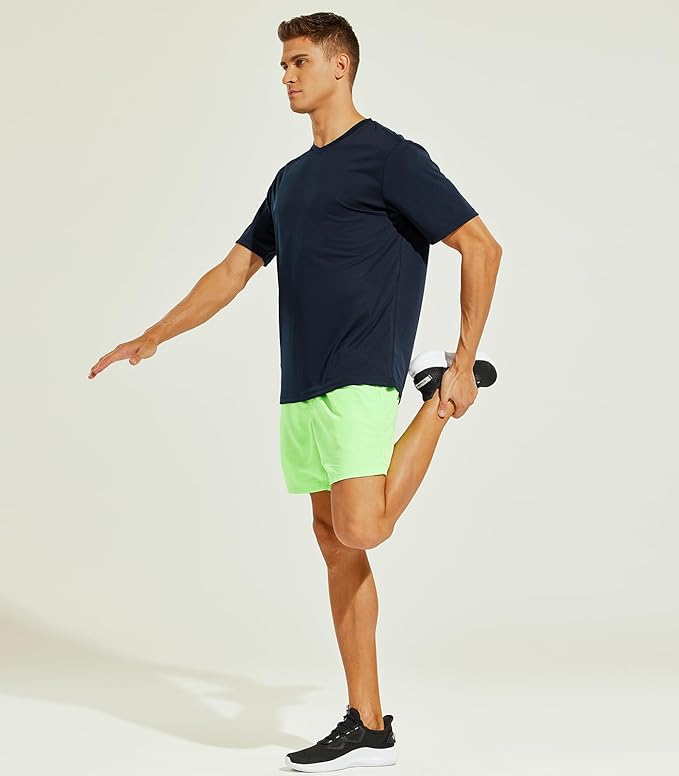 MIER Men's Quick Dry Workout Shirts Moisture Wicking Running Athletic Performance T-Shirts Recycled Polyester Top Tee-StrideForce Fitness