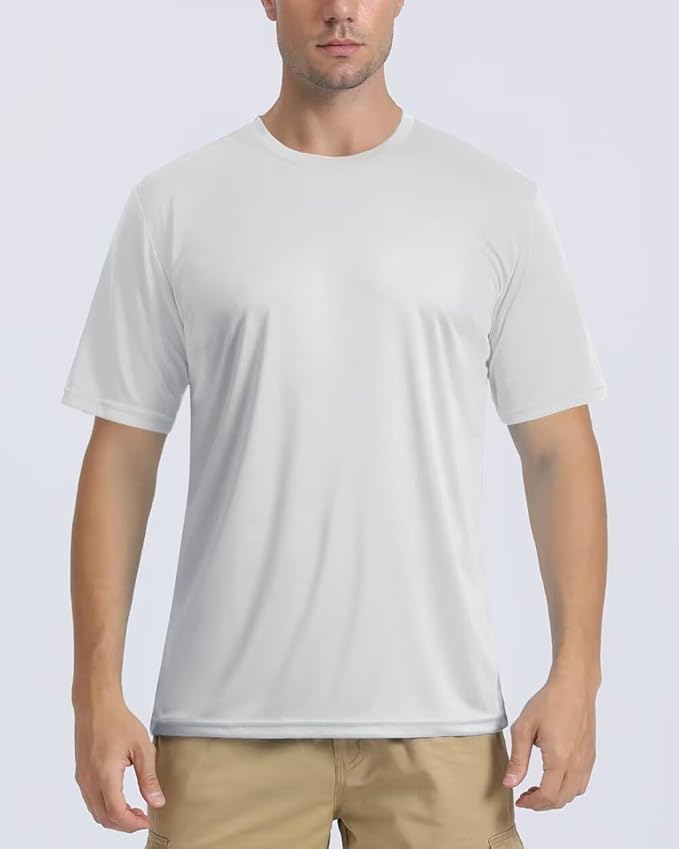 Boladeci Men's Swim Shirt Short Sleeve UPF 50+ Sun Protection SPF UV Moisture Wicking Lightweight Quick Dry Rash Guard-StrideForce Fitness