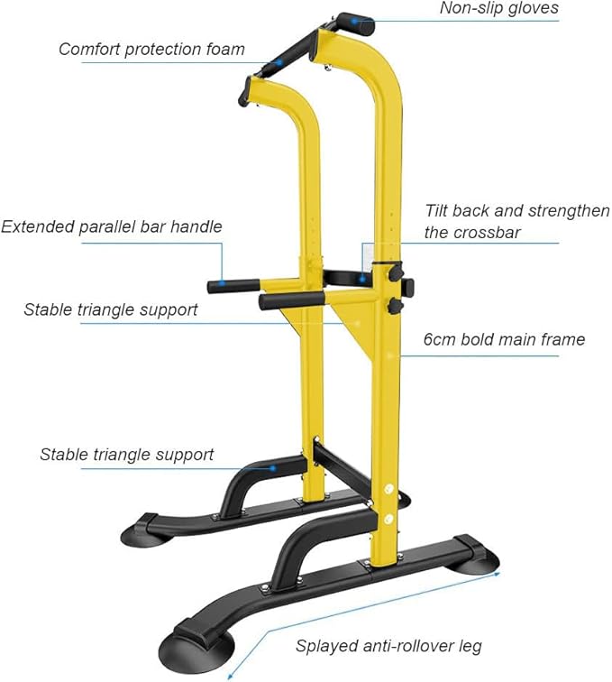 SogesHome Power Tower Pull Up Bar and Dip Station Adjustable Height Dip Stand Multi-Functional Strength Training Fitness Workout Station-StrideForce Fitness