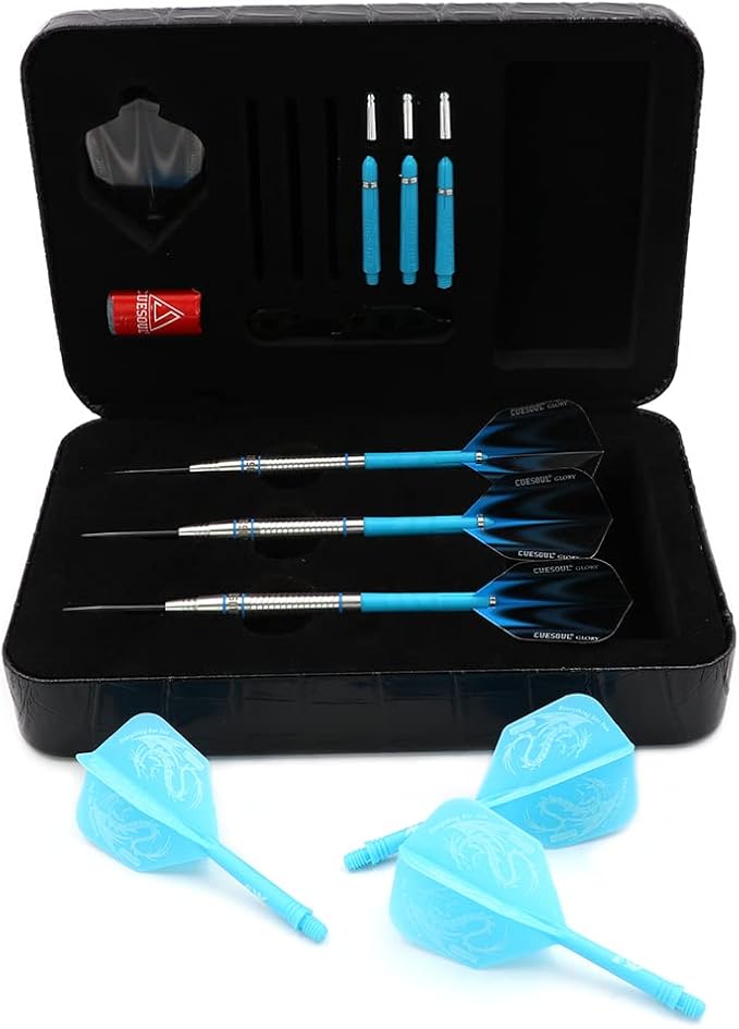 CUESOUL Professional Tungsten Steel Tip Dart Set 85% Tungsten 22g/24g/26g-Glory Series-StrideForce Fitness