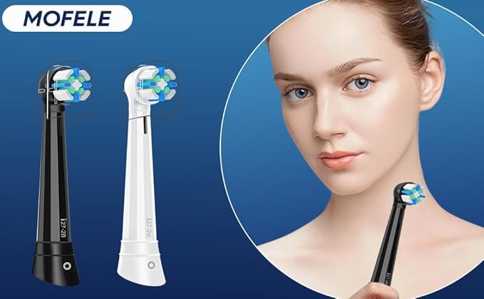 8 Pcs iO Replacement Heads Compatible with Oral B iO 2/3/4/5/6/7/8/9/10/Deep Clean Series Electric Toothbrush, IO Toothbrush Heads, Brush Heads with Medium-Hard bristles Care Your Teeth (Black)