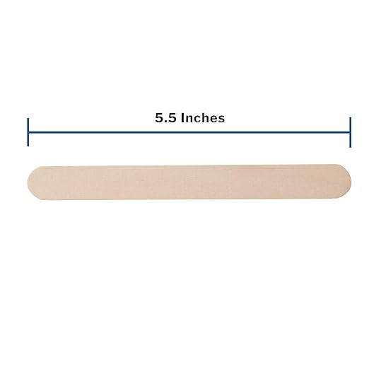 McKesson Tongue Depressors [100 Count] Junior Size, Sterile, Individually Wrapped, Wood, Unflavored, Splinter-Free, 5.5 in – Use for Medical, Arts, Crafts, Spa