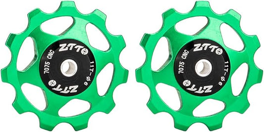 ZTTO Guide Pulley Bike Rear Derailleur Pulley Wheels, Colorful Aluminum Alloy 11T 13T CNC Road Bike Guide Roller Bicycle Derailleur 4mm 5mm 6mm for MTB, Road Bike-StrideForce Fitness